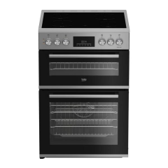 Beko FDC6731S 60CM Double Electric Cooker - Silver 