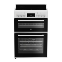Beko FDC6731W 60CM Double Electric Cooker - White  
