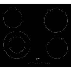 Beko HIC64402T 58cm Black Built-In Ceramic Hob