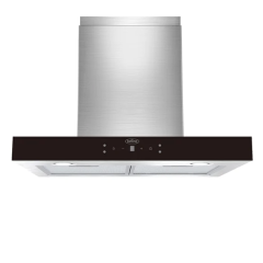 Belling LIN600STA 60CM Chimney Cooker Hood - Stainless Steel & Black
