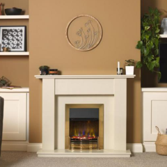 Dimplex 400000016 Dumfries Optiflame 3D Electric Inset Fire - Brass