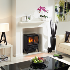 Dimplex X-045911 Oakhurst Opti-Myst Stove Electric Fan Heater - Matt Black