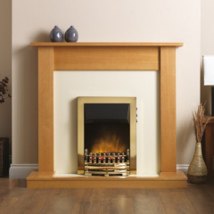 Dimplex X-047496 Balmoral Ecolite Optiflame Inset Electric Fire - Brass