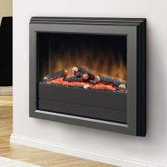 Dimplex X-061256 Bach Optiflame 3D Wall Mounted Electric Fire - Dark Grey with Black Front