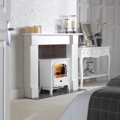 Dimplex X-061461 Courchevel Stove Optiflame Electric Fire - White
