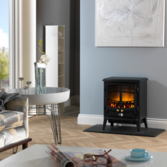Dimplex X-061485 Tango Stove Optiflame 3D Electric Fire - Matt Black