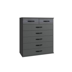 Duo2 T44319 5+2 chest of drawers, graphite/digi-steel