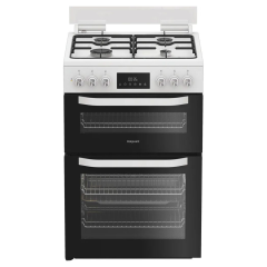 Hotpoint HDD6GDC2W 60cm Freestanding Dual Fuel Cooker - White