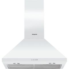 Hotpoint PHPC65FLMX 60cm Chimney Cooker Hood - White