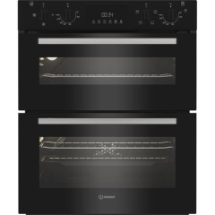 Indesit DUI10DB Built Under Electric Fan Double Oven - Black