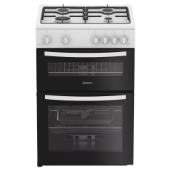Indesit IDG6GW 60cm Gas Freestanding Double Cooker - White