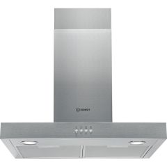 Indesit IHBS65LMX 60cm Chimney Cooker Hood - Stainless Steel