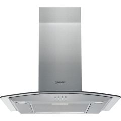 Indesit IHGC65LMX 60cm Chimney Cooker Hood - Stainless Steel