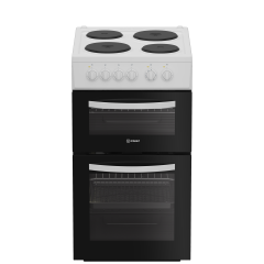 Indesit ITE5EMW 50cm Electric Freestanding Twin Cooker - White