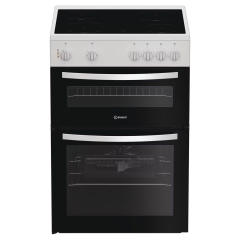 Indesit ITE6VMW 60cm Electric Freestanding Twin Cooker - White
