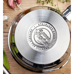 Judge J305 Vista, 16CM 1.5L Draining Saucepan - Stainless Steel