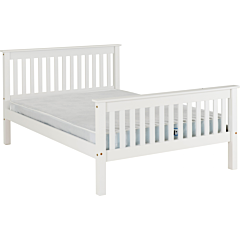 Lisdorat 200-203-027 MONACO 4'6" BED HIGH FOOT END - WHITE
