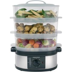 Morphy Richards X-48755 Three Tier Food Steamer - Stainless Steel