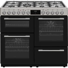NordMende CSG100IX 100cm Twin Cavity Range Cooker - Stainless Steel