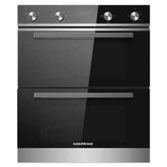 NordMende DOUC425IX Built In Double Under Counter Oven - Stainless Steel