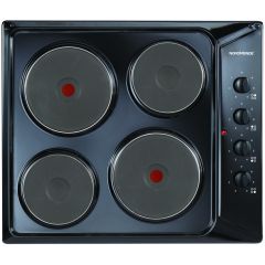 NordMende HE62BL Solid Plate Hob - Black