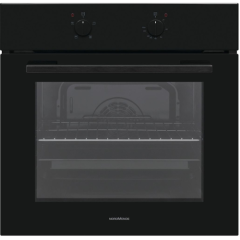 NordMende SO107BL 65L Built-In Single Oven - Black Glass