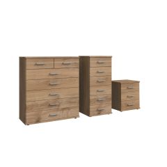 Osaka 115319 5+2 chest of drawers, planked oak
