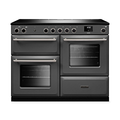 Rangemaster AURO110EI/19365 110CM Induction Range Cooker - Slate with Brushed Nickel Trim