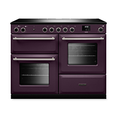 Rangemaster AURO110EI/19370 110CM Induction Range Cooker - Plum with Brushed Nickel Trim