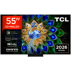 TCL 55A400U-UK 55" QD-MINI LED Smart TV - Black