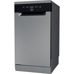 Whirlpool WSFE2B19XUKN Freestanding Slimline Dishwasher - Stainless Steel