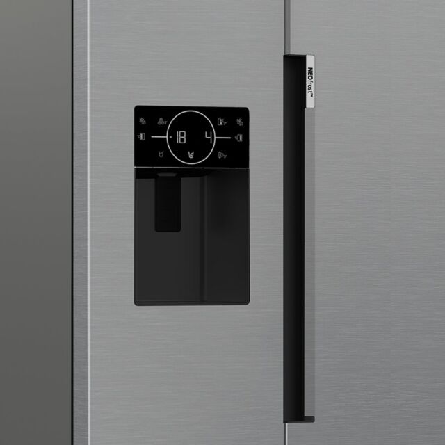 Beko ASP352VPX American Fridge Freezer - Brushed Steel