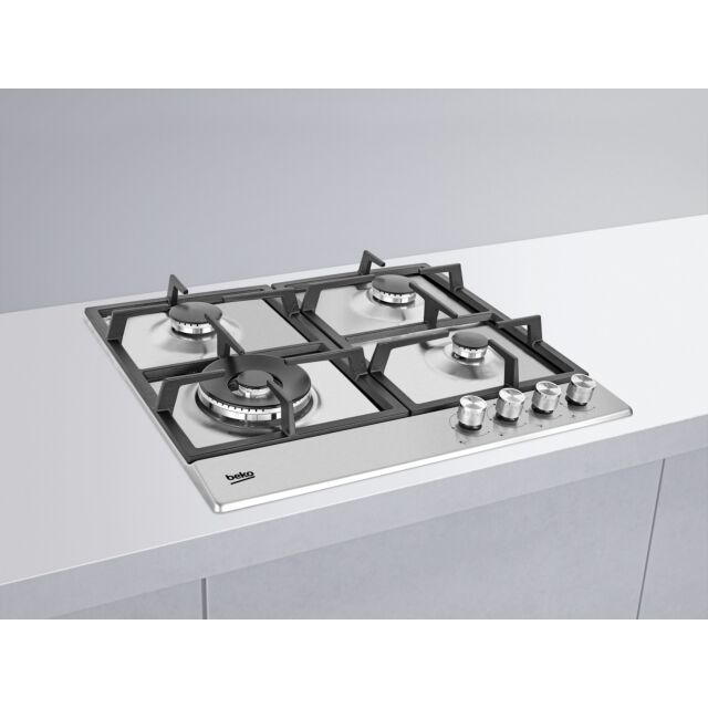 Beko HIAW64225SX Gas Hob - Stainless Steel