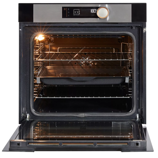 De Dietrich DOP7340X Multifunction Pyro Built In Sinlge Oven - Black & Stainless Steel