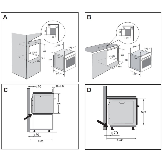 De Dietrich DOR4747MB 60CM Built-In Compact Steam Oven - Matte Black