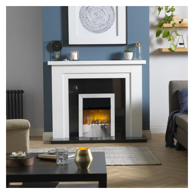 Dimplex 400000030 Portree Optiflame 3D Electric Inset Fire - Chrome