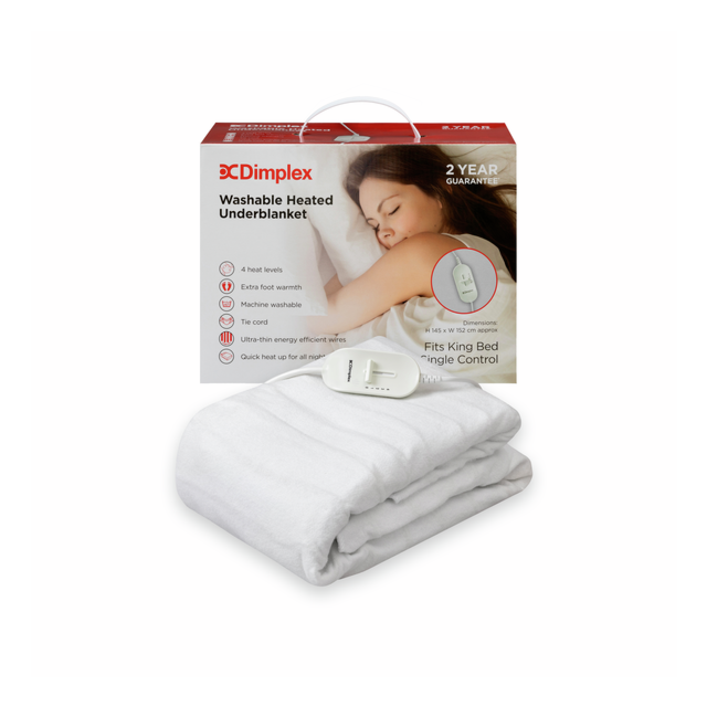Dimplex 500002743 King Washable Heated Underblanket - White
