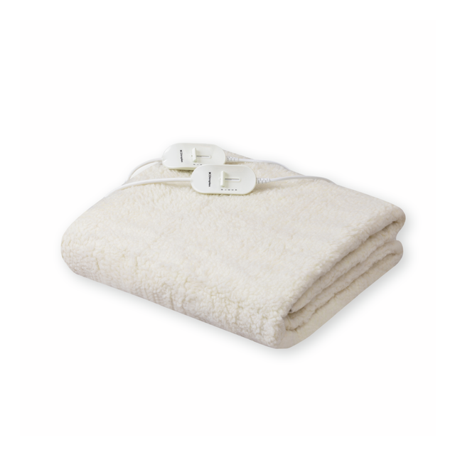 Dimplex 500002751 Super King Washable Fleece Heated Mattress Cover w/ Dual Control - White