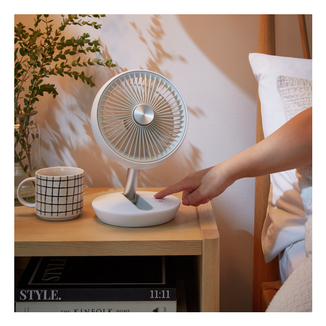 Dimplex 500004629 Cordless Rechargeable Cooling Fan - White