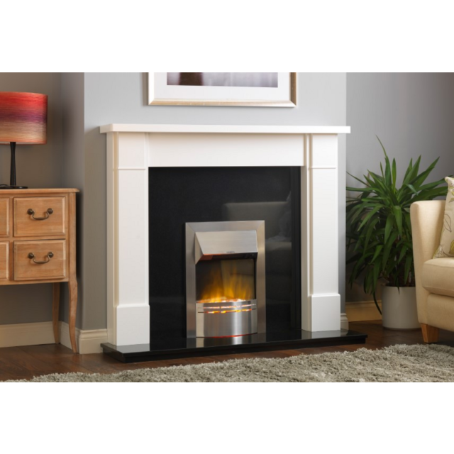 Dimplex X-037084 Dakota Optiflame Electric Fire - Stainless Steel