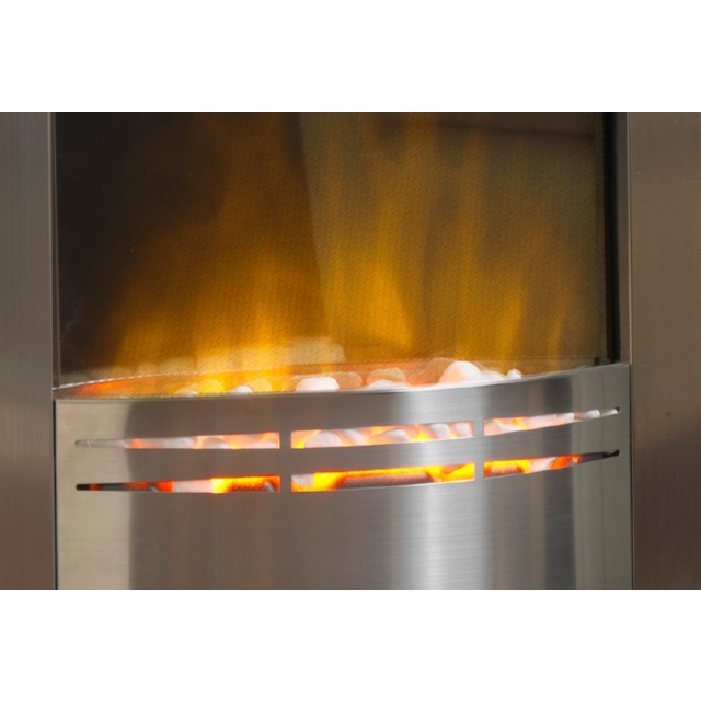 Dimplex X-037084 Dakota Optiflame Electric Fire - Stainless Steel