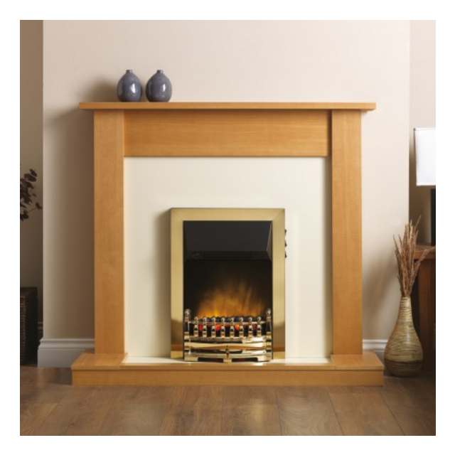 Dimplex X-047496 Balmoral Ecolite Optiflame Inset Electric Fire - Brass