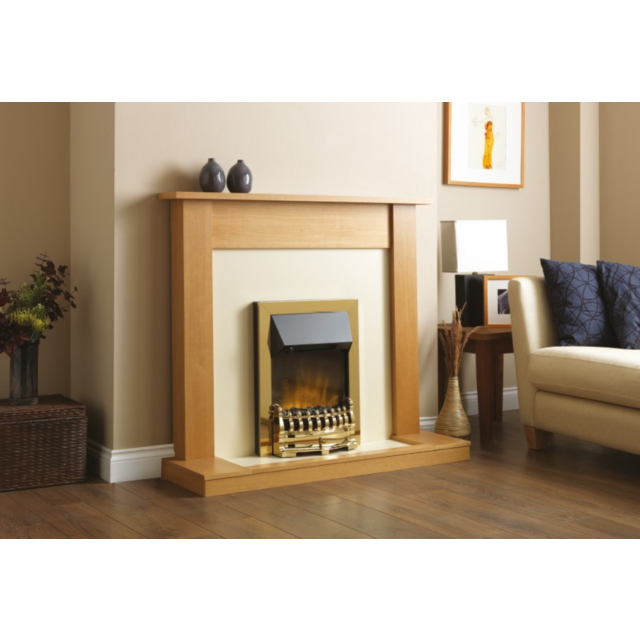 Dimplex X-047496 Balmoral Ecolite Optiflame Inset Electric Fire - Brass