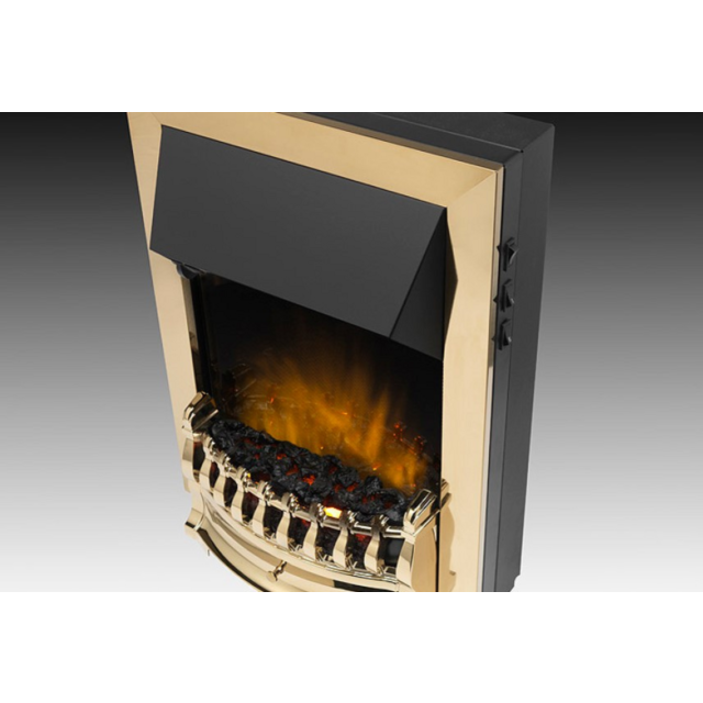 Dimplex X-047496 Balmoral Ecolite Optiflame Inset Electric Fire - Brass