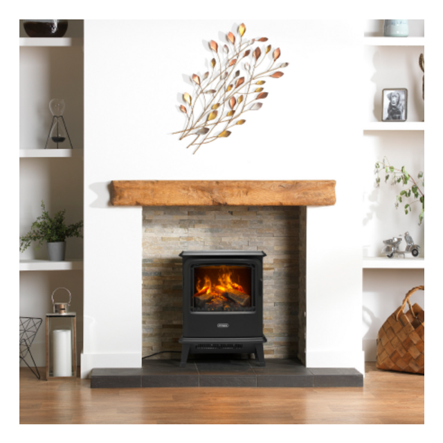 Dimplex X-059086 Bayport Opti-Myst Stove Electric Fan Heater - Matt Black