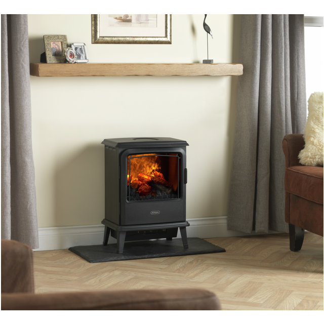 Dimplex X-059086 Bayport Opti-Myst Stove Electric Fan Heater - Matt Black