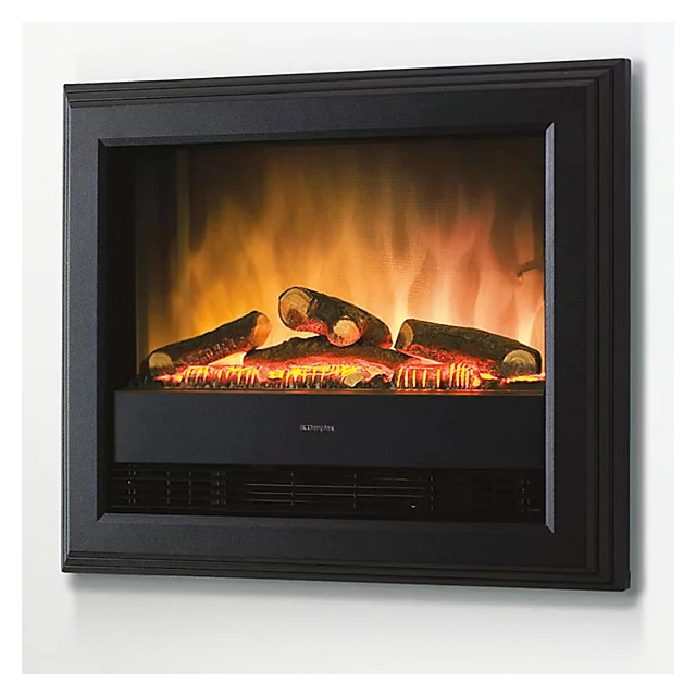 Dimplex X-061256 Bach Optiflame 3D Wall Mounted Electric Fire - Dark Grey with Black Front
