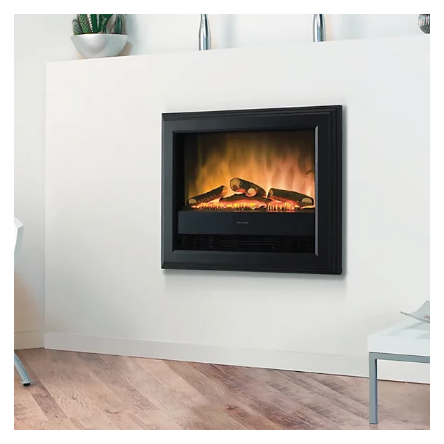 Dimplex X-061256 Bach Optiflame 3D Wall Mounted Electric Fire - Dark Grey with Black Front