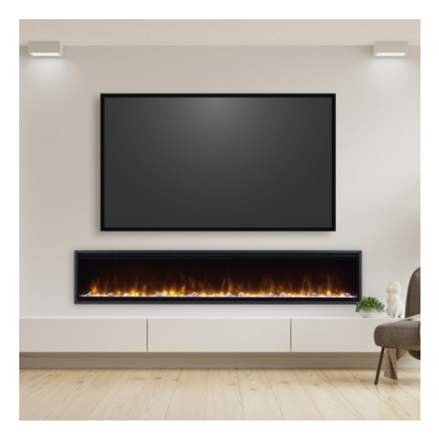 Dimplex X-210296 100inch 'Ignite' Linear Optiflame Inset Electric Fire - Black
