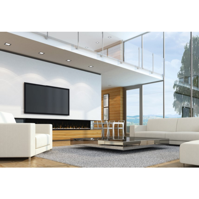 Dimplex X-210296 100inch 'Ignite' Linear Optiflame Inset Electric Fire - Black